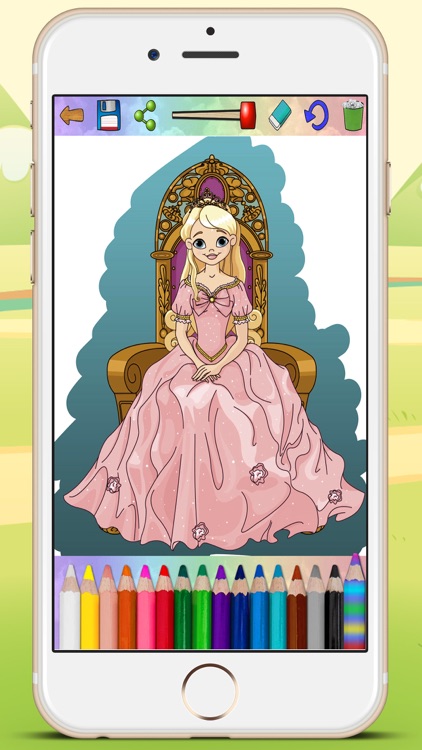 Coloring book paint princesses & color dolls in classic fairy tales - Premium screenshot-3