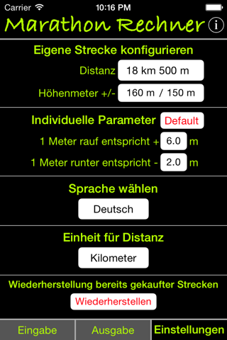 Marathon Rechner screenshot 3