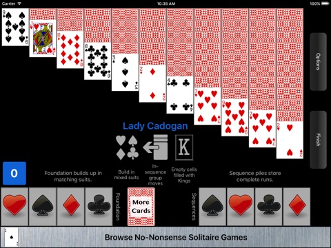 Lady Cadogan Solitaire screenshot 2