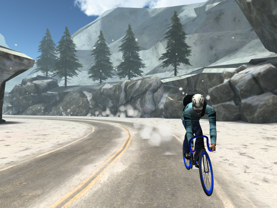 Screenshot #6 pour 3D Winter Road Bike Racing - eXtreme Snow Mountain Downhill Race Simulator Game FREE