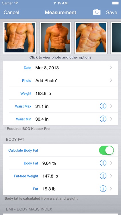 BOD Keeper - Body Fat Calculator & Body Tracker