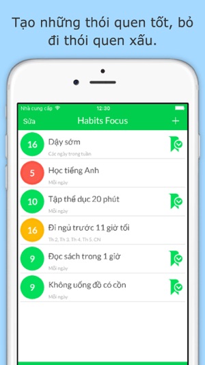 Habit Focus - Quản lý thói quen, dùng streak để tạo động lực mỗi ngày