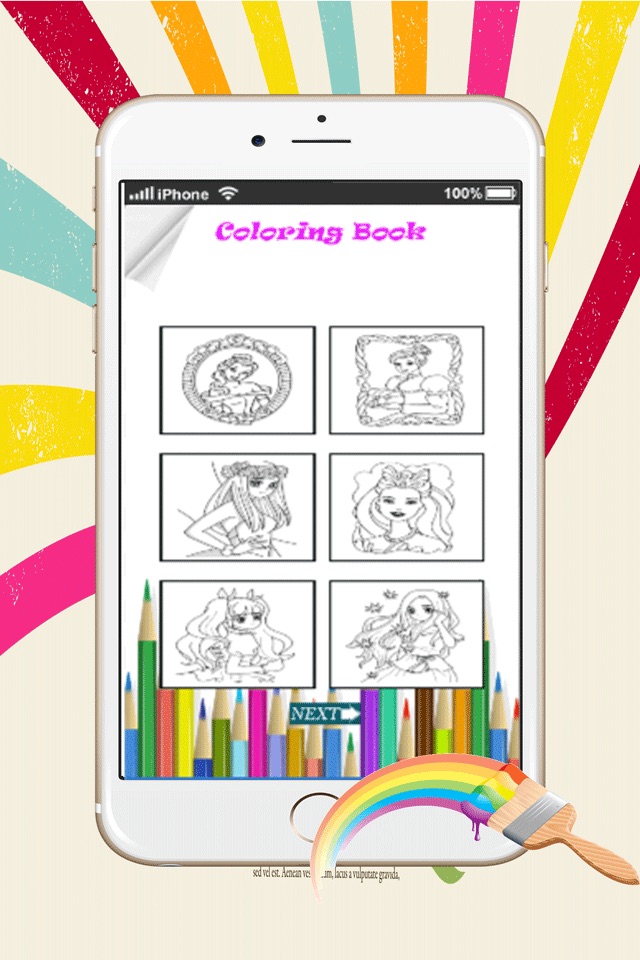 game snow princess coloring book screenshot 3