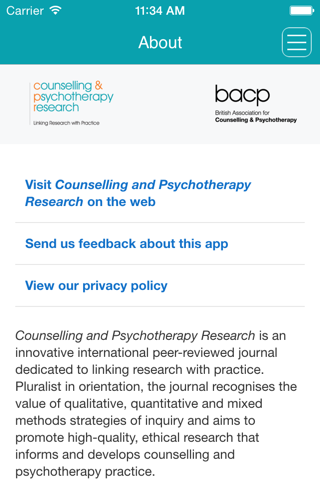 Counselling and Psychotherapy Research screenshot 2