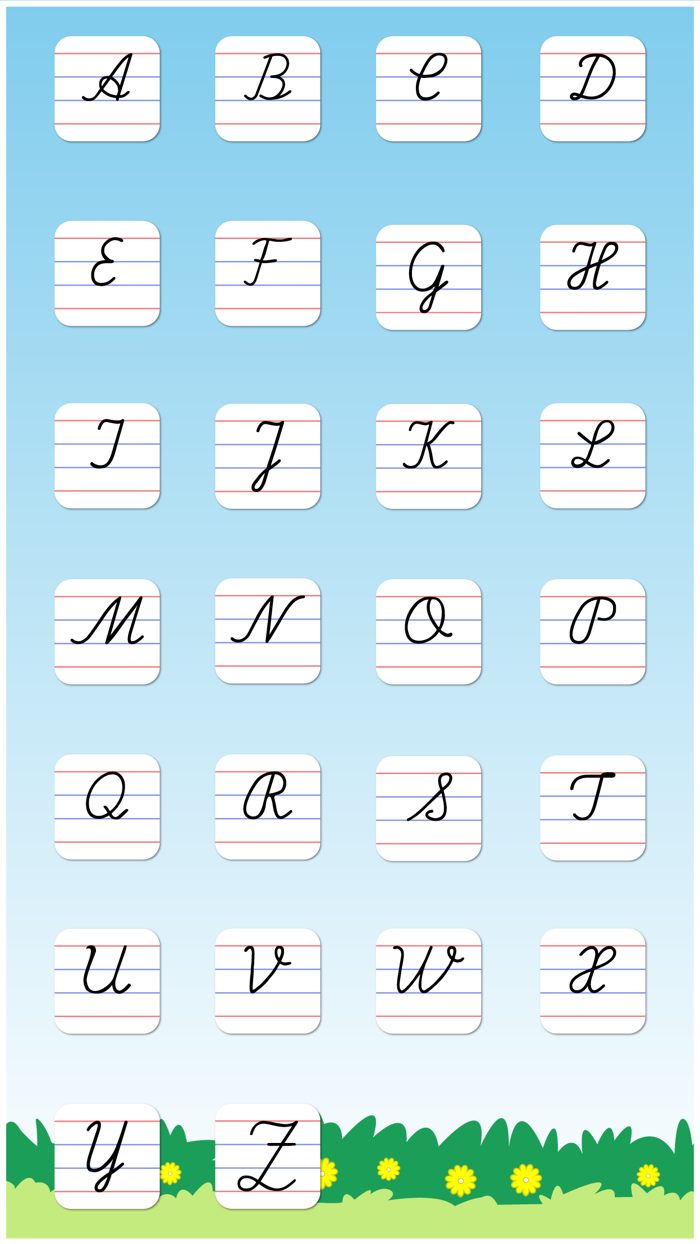 Cursive Writing Capital letters Free  Kids learn to write uppercase alphabets and shapes