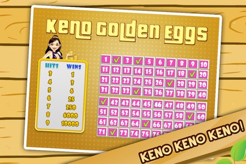 Classic Keno Golden Eggs - Bonus Multi-Card Play Paid Edition screenshot 3