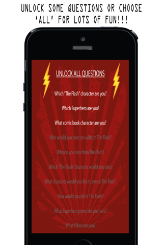 Personality Quiz for The Flash version fans plus superhero and villains screenshot 2