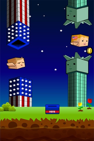 Flappy Donald Trump vs. Hillary Election Run – Face Off Flyer President screenshot 3