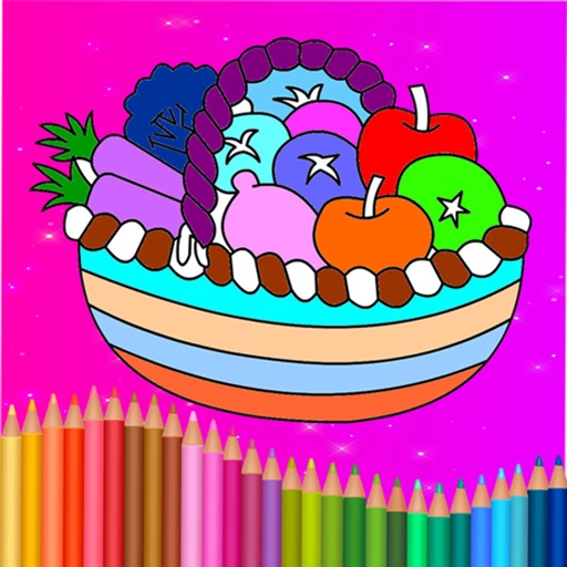 Fruit & Vegetables Coloring Drawing book For Toddler & Preschool iOS App