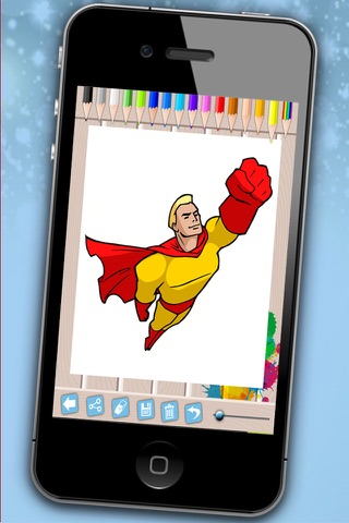 Super heroes coloring pages screenshot 2