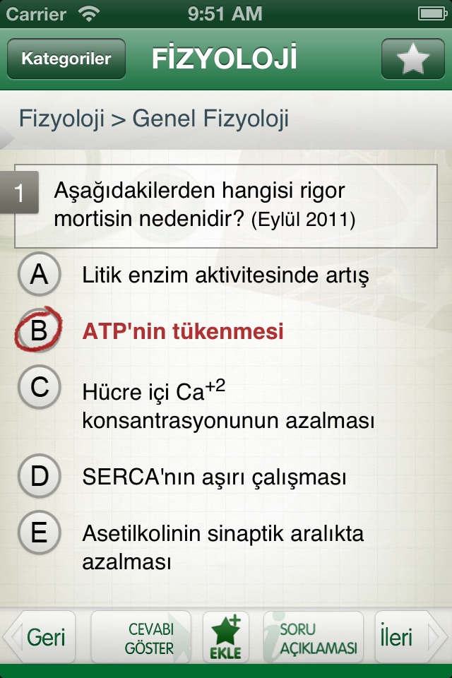 Tum TUS Soruları - Fizyoloji Lite screenshot 4