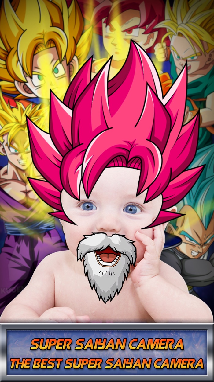 Super Saiyan Sticker Camera - Cartoon  Manga Photo Booth for Hair Goku