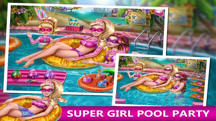 Super Girl Pool Party - Kids Games