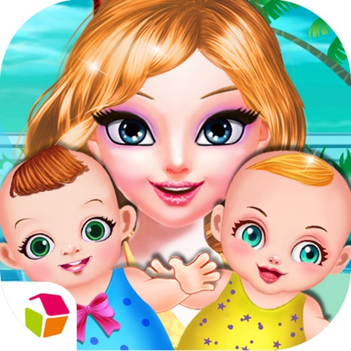 Sweet Twins' Summer Journey - Pretty Princess Pregnant Check&Cute Infant Care Icon