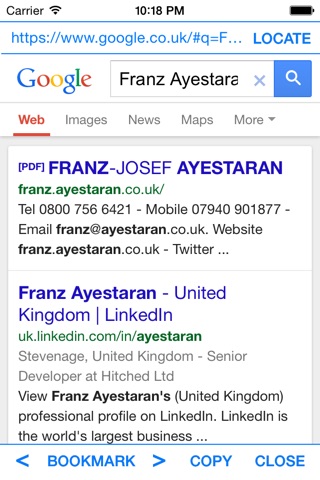 iWebSearch screenshot 2