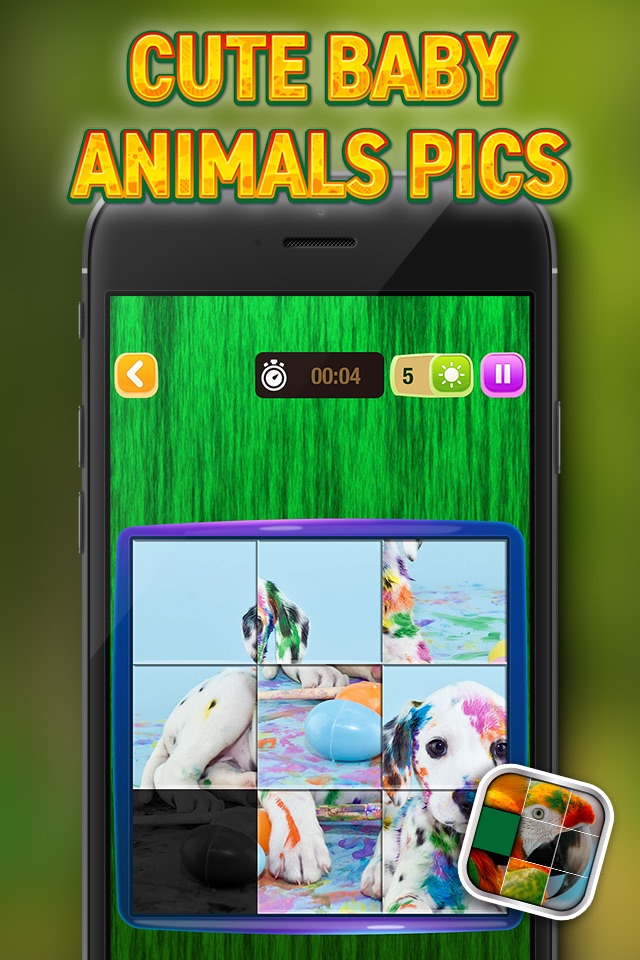 Animals Sliding Puzzle Game – Move and Match Pieces to Put Together Cute Pets Photos screenshot 2