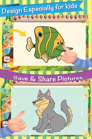 Coloring Kids Animal Paint Book Madagascar Friends screenshot 2
