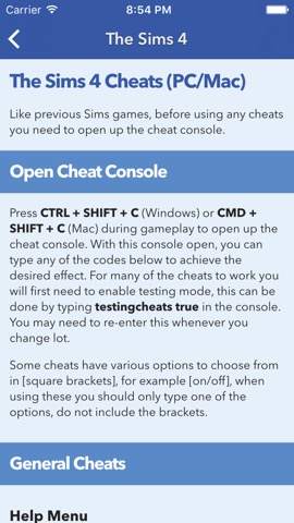 Cheats for The Simsのおすすめ画像2