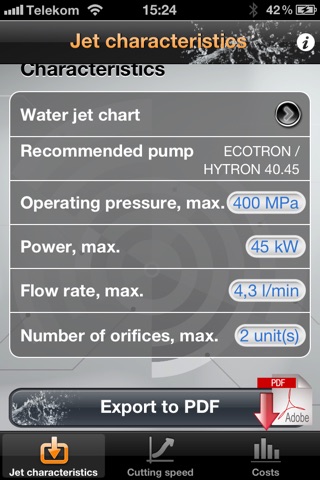Waterjet Calculator screenshot 3