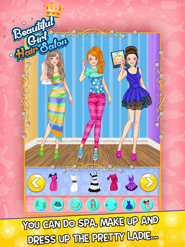 Beautiful Girl Hair Salon with Dress Up kids Game, game for IOS