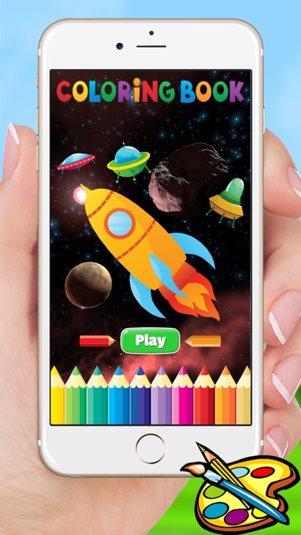 Rockets & Spaceships Coloring - Drawing for kids free games