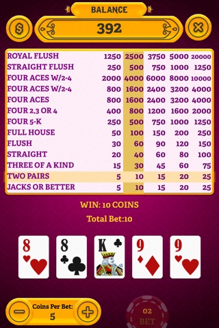 21 Amazing Videopoker screenshot 4