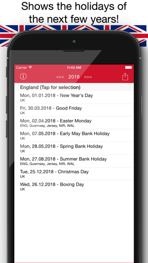 Holiday Calendar United Kingdom 2016 - National and local ba(圖4)-速報App