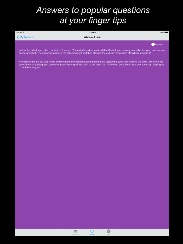 Tennis Rules for Club Players