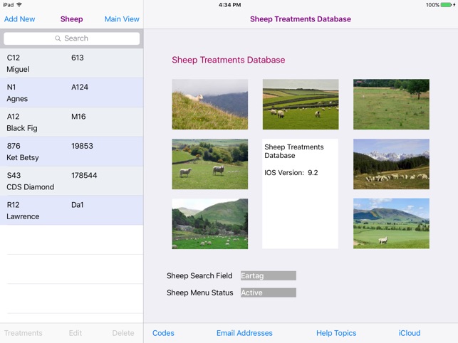 Sheep Treatments Database