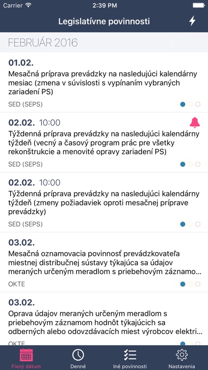 Legislatívne povinnosti