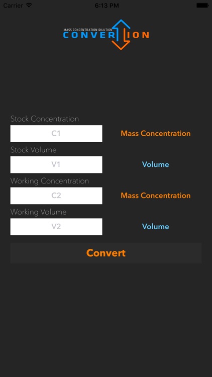 Mass Conc Dilution Conversion