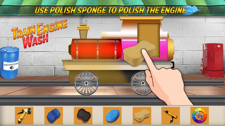 Train Engine Wash : Toddler Train Sim