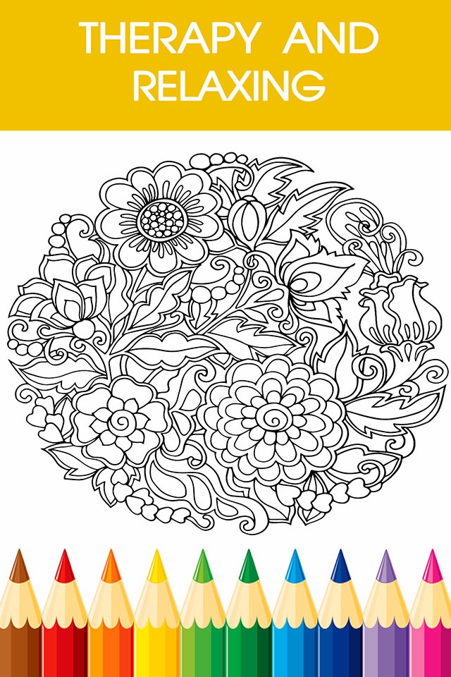 Adult Coloring Book - Free Mandala Color Therapy & Stress Relieving Pages for Adults 3 screenshot 4