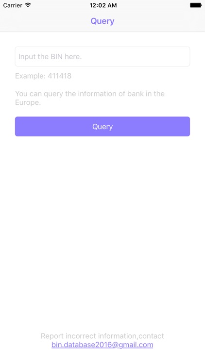 BIN Database for Europe