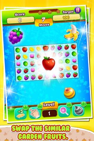 Garden Fruit Mania: Match3 Fruit - Garden Fruit - Pop Clash FREE screenshot 2