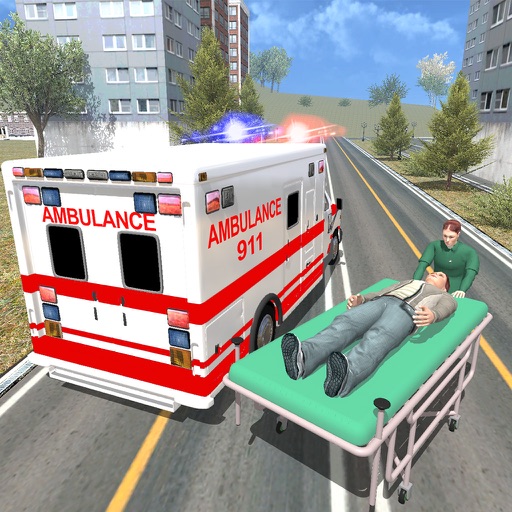 City Ambulance Rescue Driver 3d