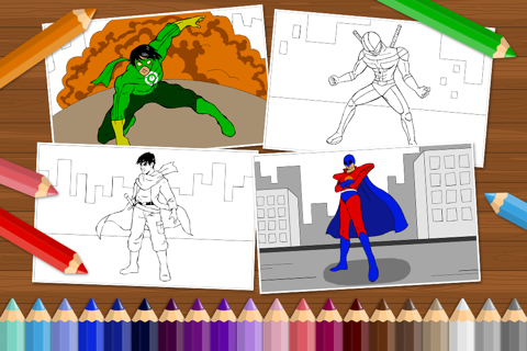 Superheroes - Coloring Book for Little Boys and Kids screenshot 2