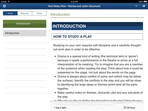 Romeo and Juliet York Notes Advanced for iPad screenshot 2