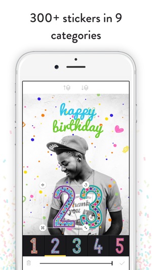 Birthday Stickers - Frames, Balloons and Party Decor Photo O(圖2)-速報App