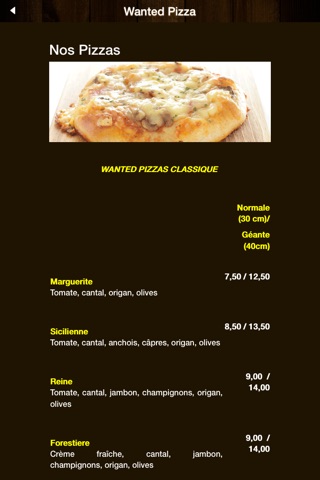 Wanted Pizza Antibes screenshot 3