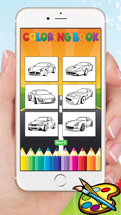 Sport Car Coloring Book Drawing Vehicles for Preschool Boys screenshot-4