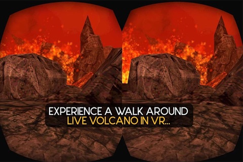VR Drive through Live Volcano Lava 3D screenshot 2