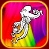 octopus and jelly fish coloring book for fancy kid