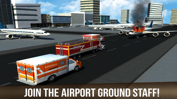 Real Airport Truck Driver: Emergency Fire-Fighter Rescue screenshot-4