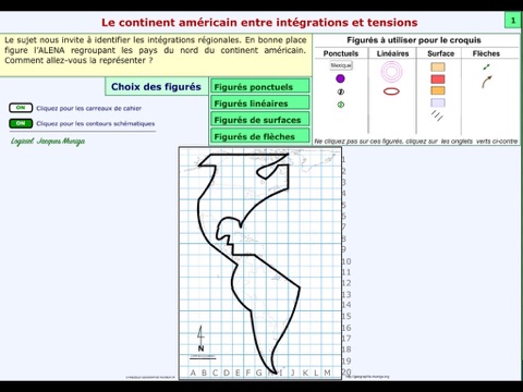 Croquis de géographie : Le continent américain entre intégrations et tensions. screenshot 3