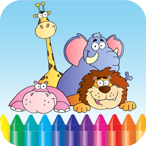 Baby Animals Kids Coloring Book For kindergarten and toddler Icon