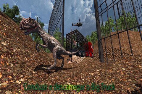 Dinosaur Transport Truck 2016: Allosaurus Simulator, Helicopter Flight and Off Road Driving Test screenshot 3