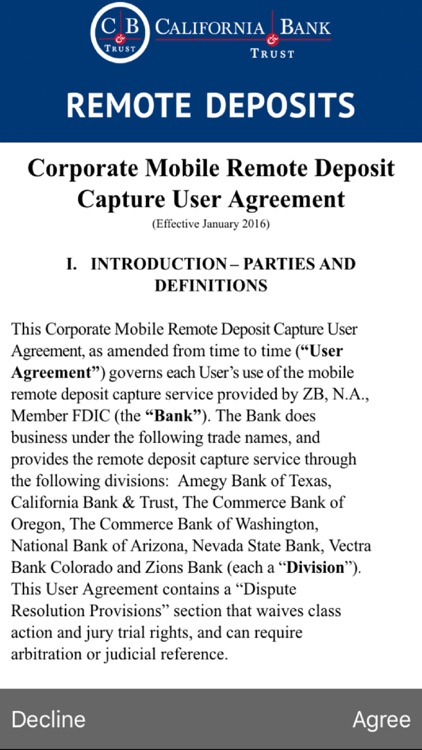 CBT REMOTE DEPOSITS Mobile RDC