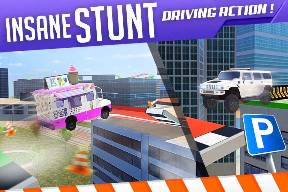Roof Jumping 3 Stunt Driver Parking Simulator an Extreme Real Car Racing Game screenshot 4