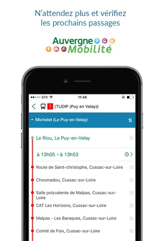 Auvergne Mobilité itinéraire transports screenshot 4